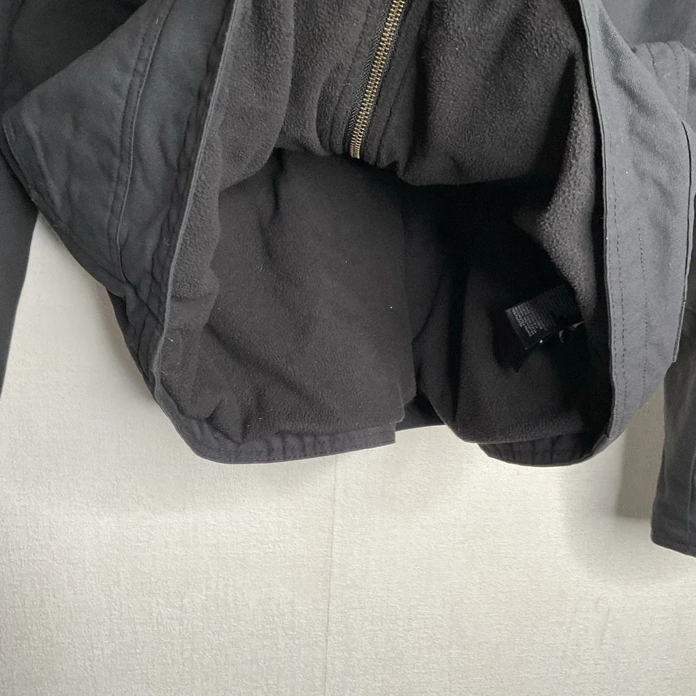 The North Face Mechanics Jacket Mens size Medium Black Full Zip Canvas‎ Lined